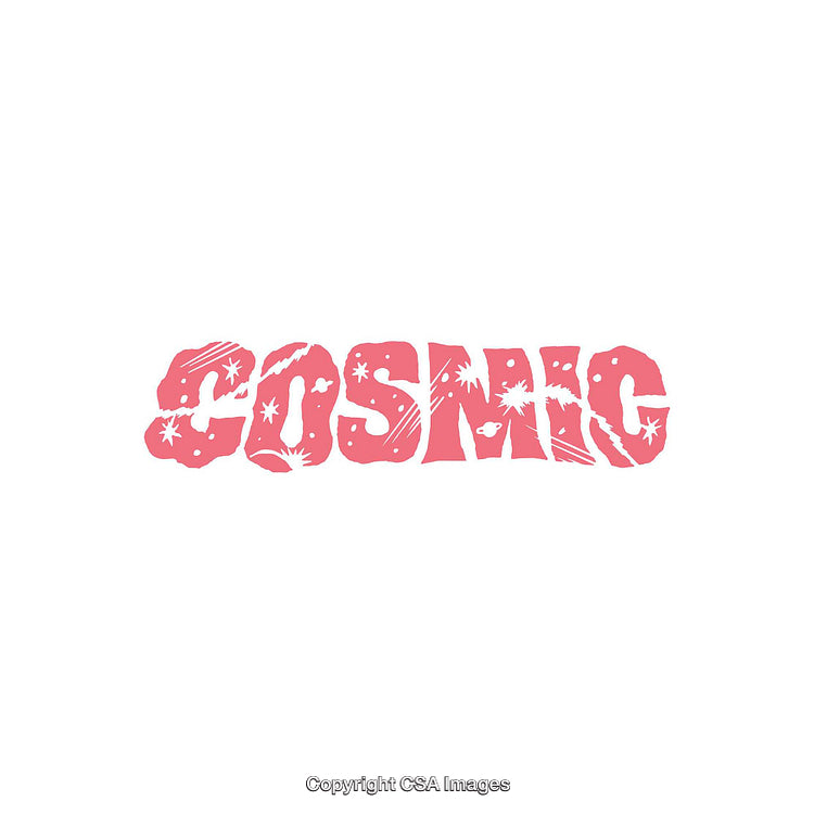 Creative Typography Featuring the Word 'Cosmic' with Abstract Patterns