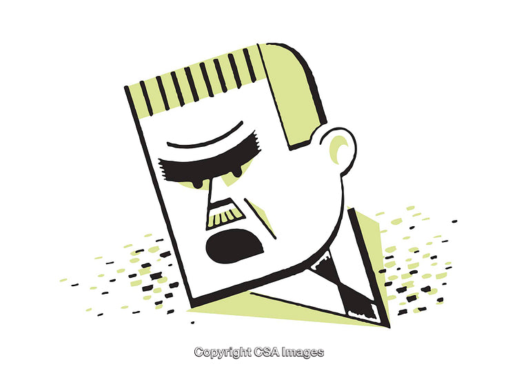 Stylized Geometric Portrait Featuring Bold Angled Lines and Green Accents