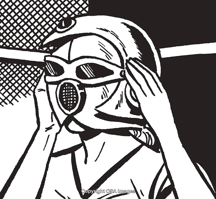Retro Style Artwork Featuring Woman in Unique Futuristic Helmet Design