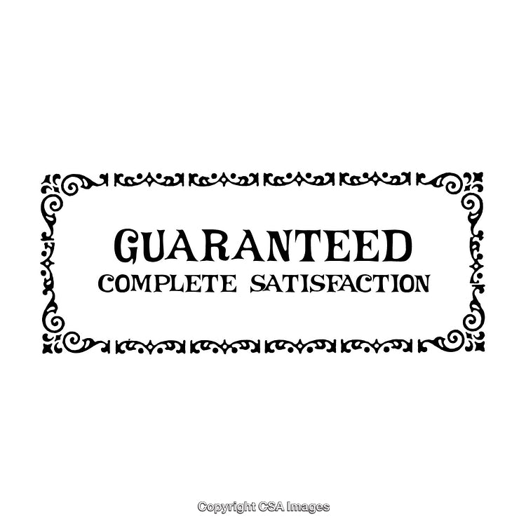 Vintage Styled Guaranteed Satisfaction Decorative Label Vector