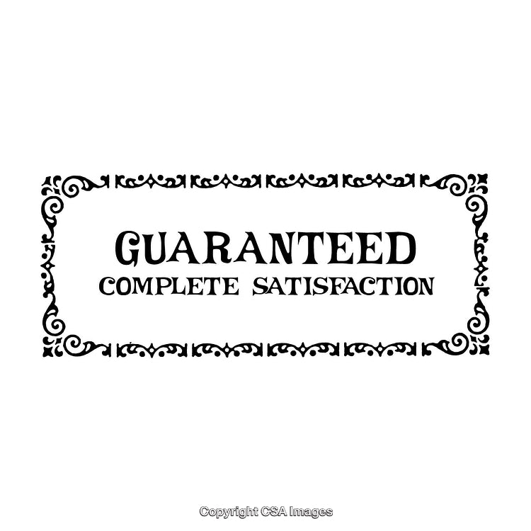 Vintage Styled Guaranteed Satisfaction Decorative Label Vector