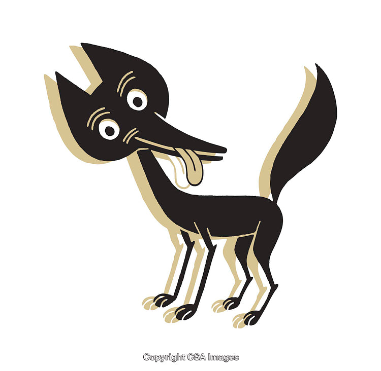 Playful Cartoon Illustration of a Stylized Quirky Animal Figure on White