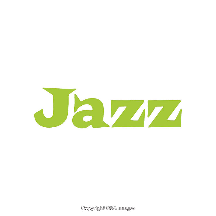 Green Jazz Typography on a Minimalist White Background