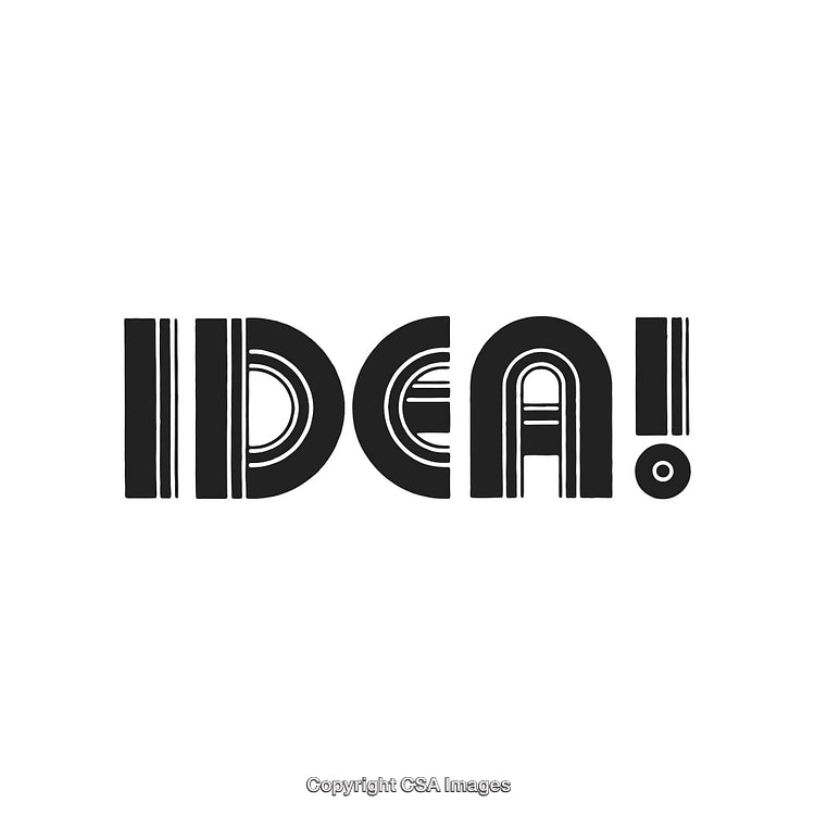 Creative Typography Design Highlighting the Word 'Idea' in Artistic Style