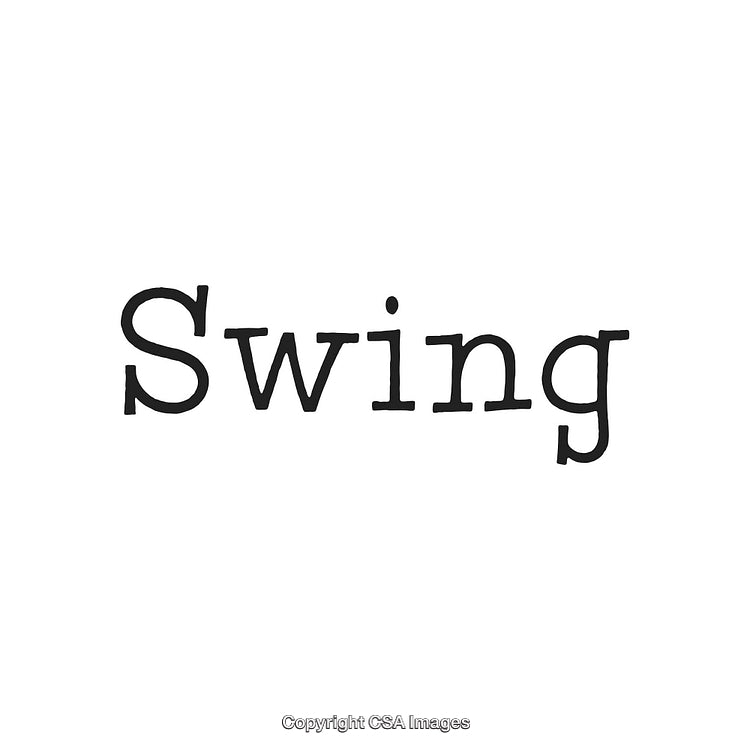 Simple Black and White Typography with the Word 'Swing' Displayed