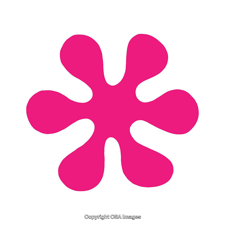 Bright Pink Abstract Shape with Organic and Flowing Design