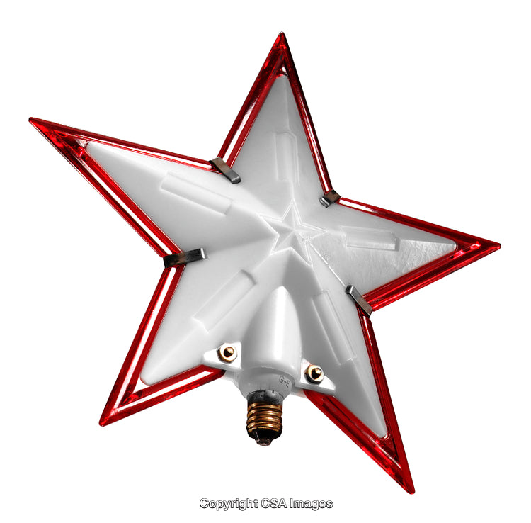 Red and White Star-Shaped Ornament for Event or Holiday Decorations