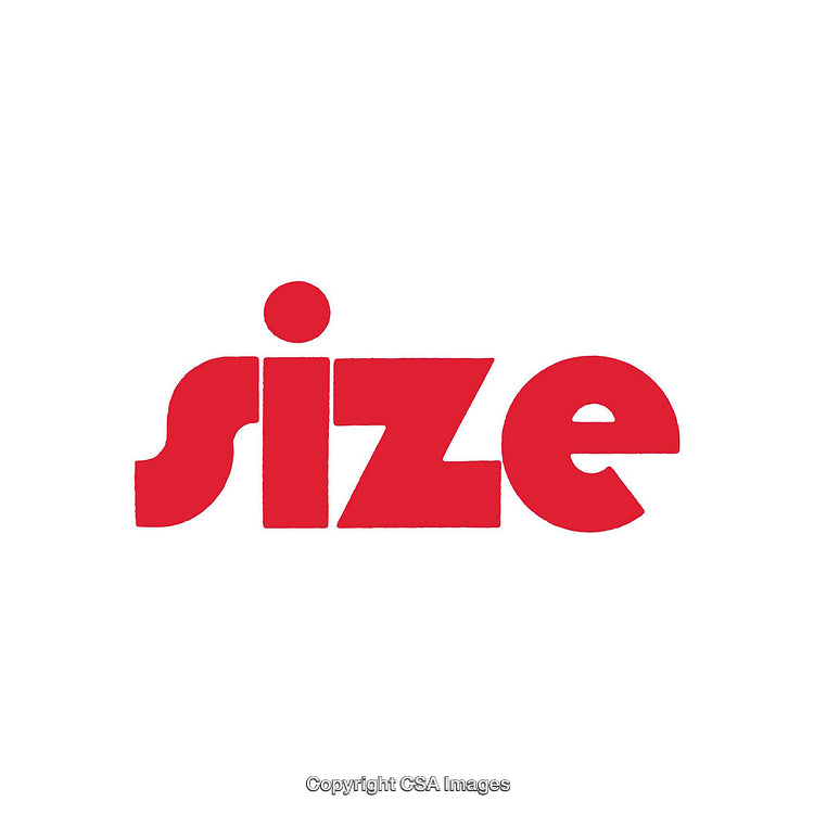 Red Typography Displaying the Word 'Size' in a Bold Font Design
