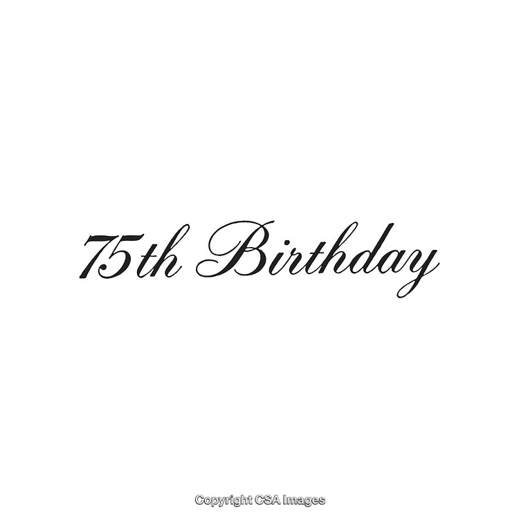 Elegant Design Celebrating a 75th Birthday Milestone in Beautiful Script