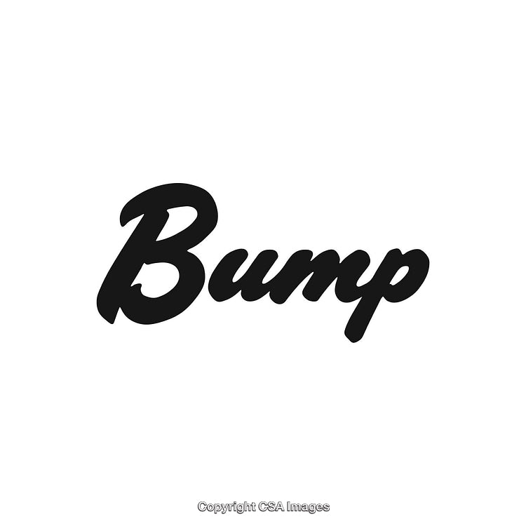 Stylish Black Script Logo Text Displaying the Word 'Bump' on White Background