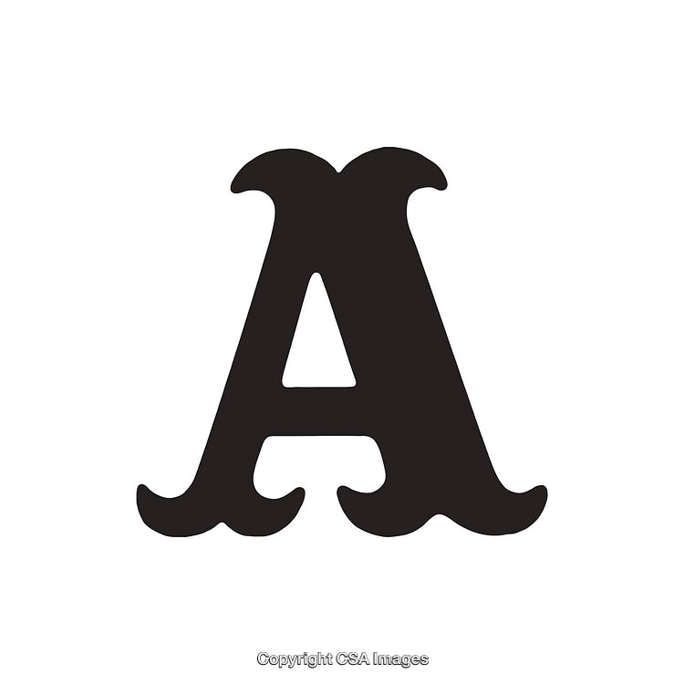 Bold Serif Letter A Design on White Background