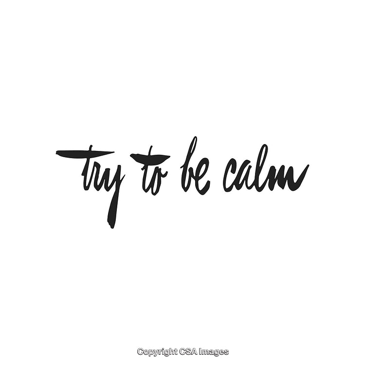 Inspirational Calligraphy Quote Promoting Tranquility and Calm Mindset