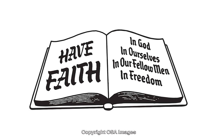 Inspirational Line Art Book with Faith and Belief Phrases