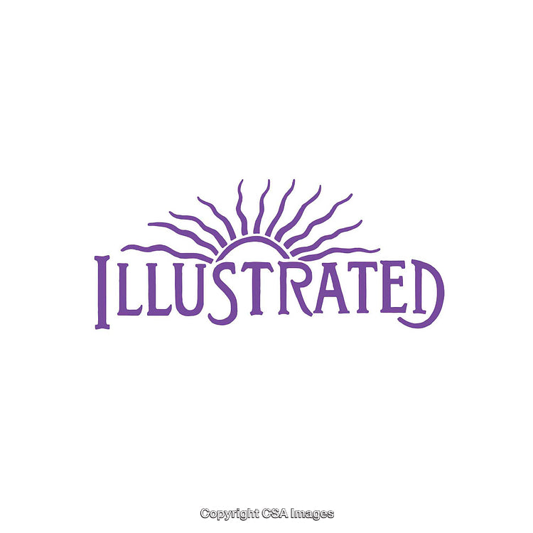 Purple Illustrated Sun Logo Design on a White Background