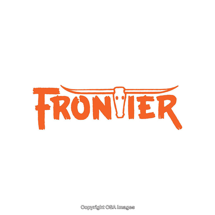 Rustic Frontier Logo Featuring Western Elements and Longhorn Motif