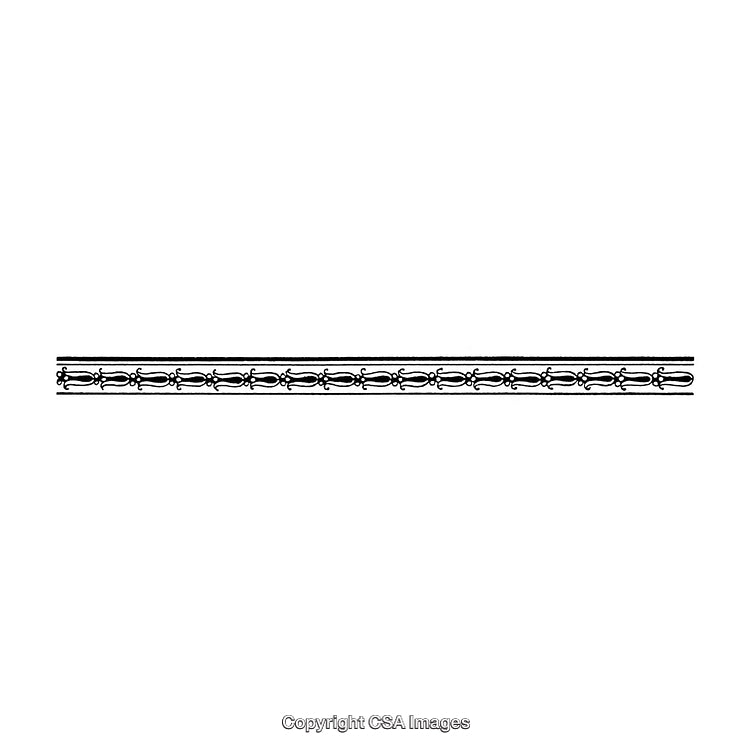 Decorative Black and White Border with Intricate Linework Design