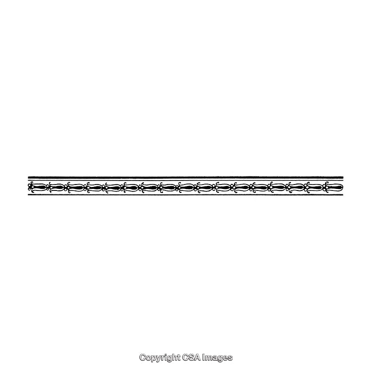 Decorative Black and White Border with Intricate Linework Design
