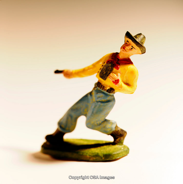 Colorful Cowboy Toy Figurine With Detailed Vintage Design