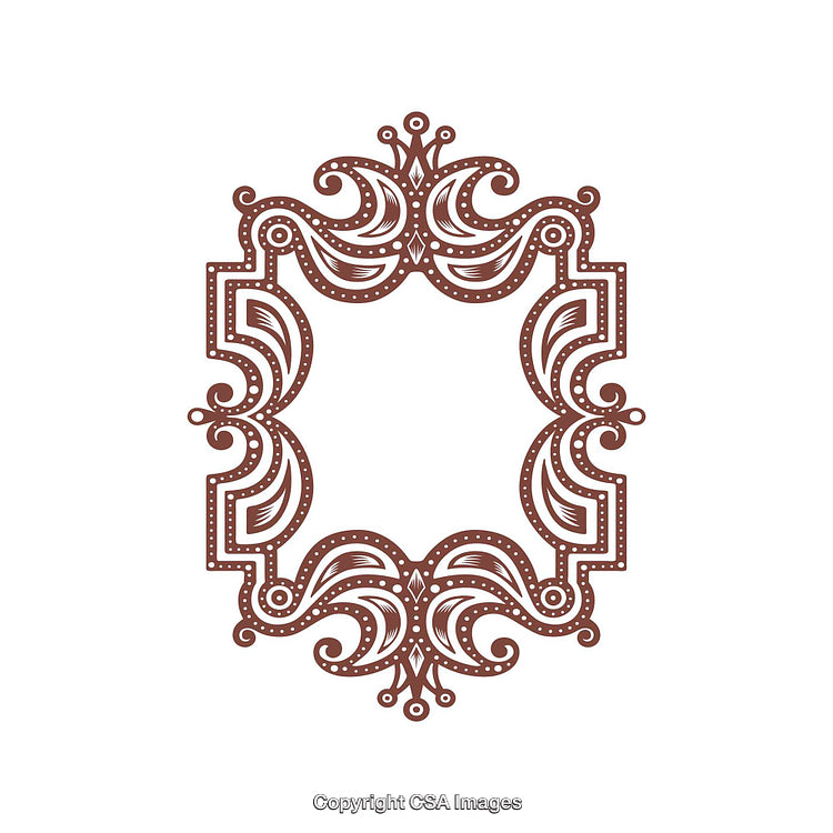 Elegant Ornate Geometric Frame with Intricate Decorative Design