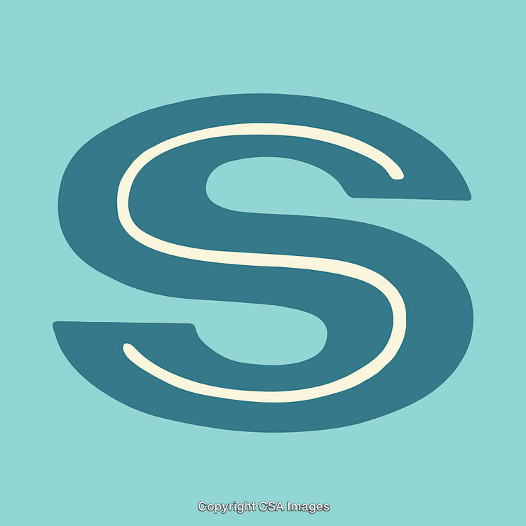 Artistic Representation of the Letter S in Bold Graphic Style