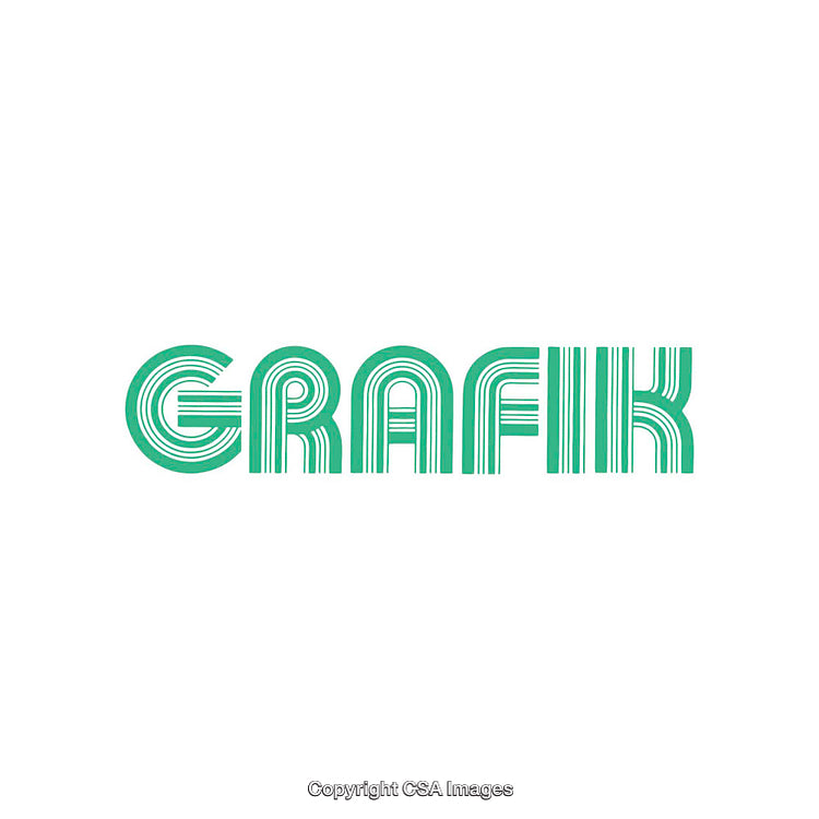 Green Stylized Typography Design with Parallel Geometric Lines