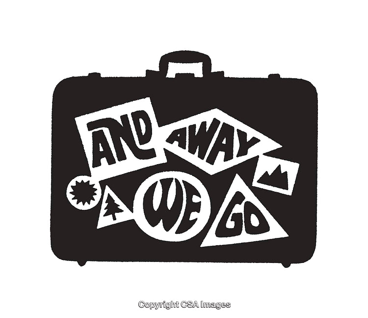 Inspirational Black and White Illustration Depicting Travel and Adventure Theme