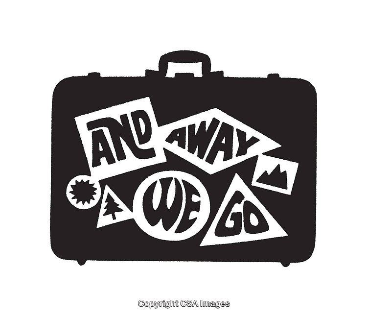 Inspirational Black and White Illustration Depicting Travel and Adventure Theme
