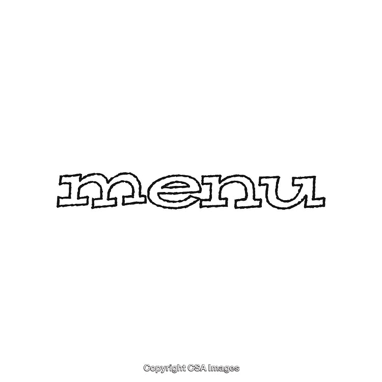 Hand-Drawn Text Logo Design for a Menu Representation