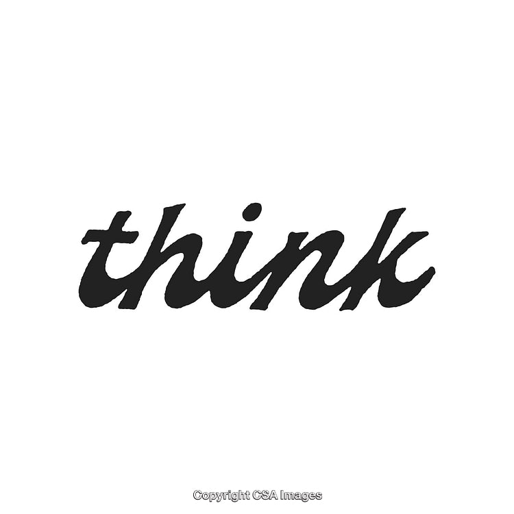 Creative Handwritten Typography Featuring the Word 'Think' in Bold Script