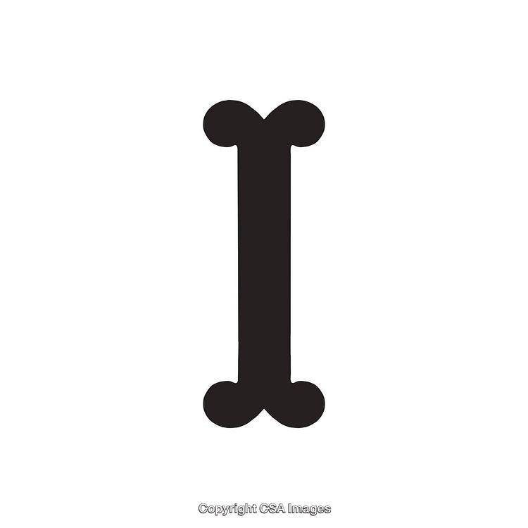 Artistic Representation of the Letter I in Bold Black Style