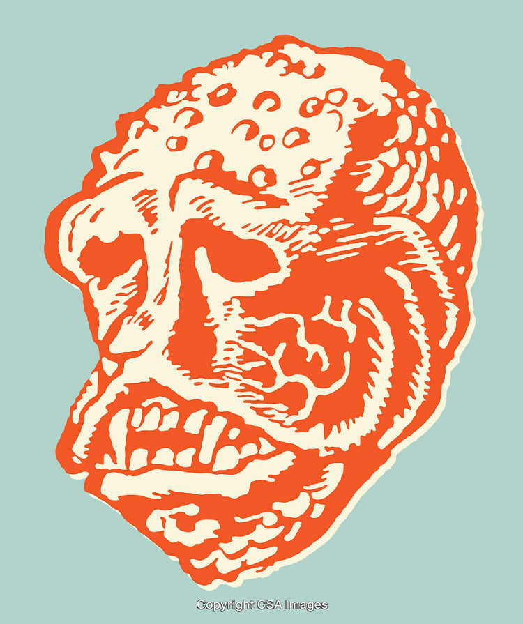 Abstract Colorful Illustration of a Surreal Artistic Face
