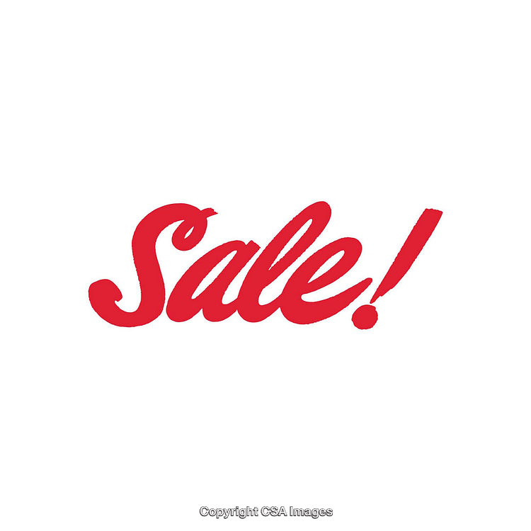 Red Sale Sign on White Background for Advertising Promotions