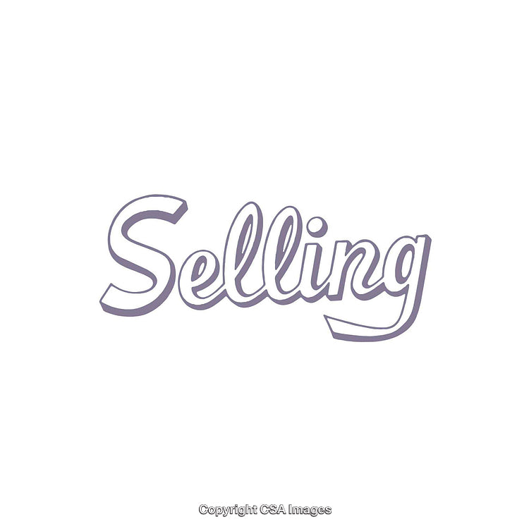 Conceptual Word Graphic with the Term 'Selling' in Stylized Typography