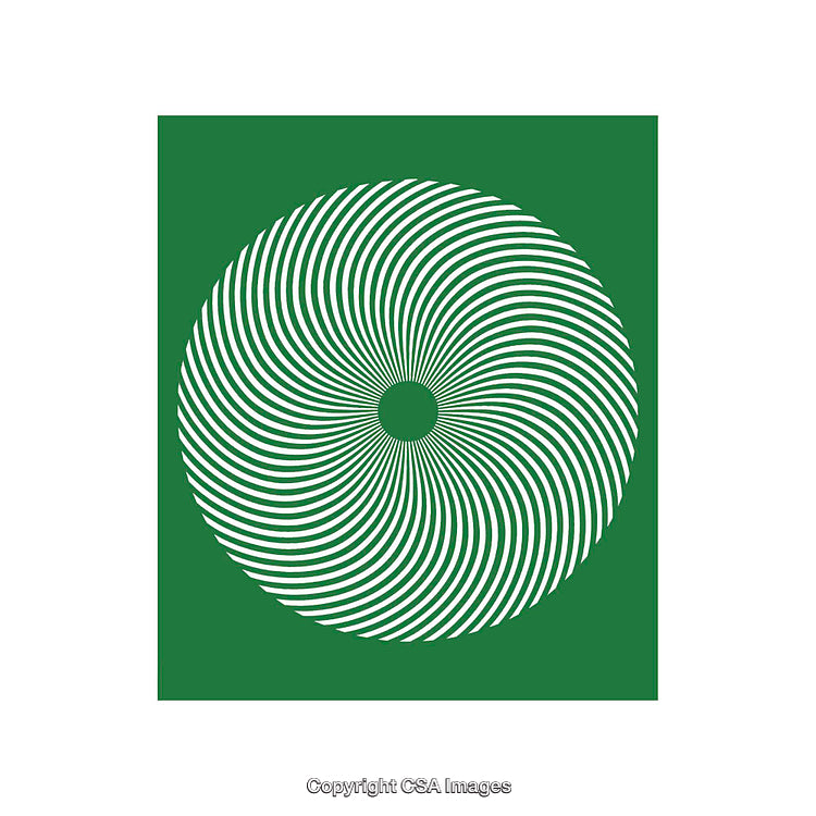 Abstract White Spiral Shape on a Green Background Minimalist Design