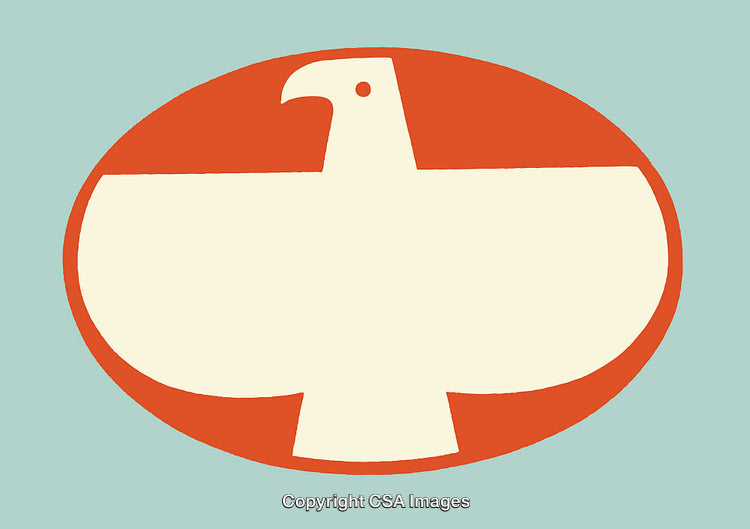 Abstract Bird Illustration in Vibrant Geometric Shapes and Soft Color Palette