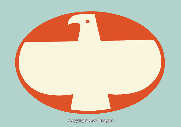 Abstract Bird Illustration in Vibrant Geometric Shapes and Soft Color Palette