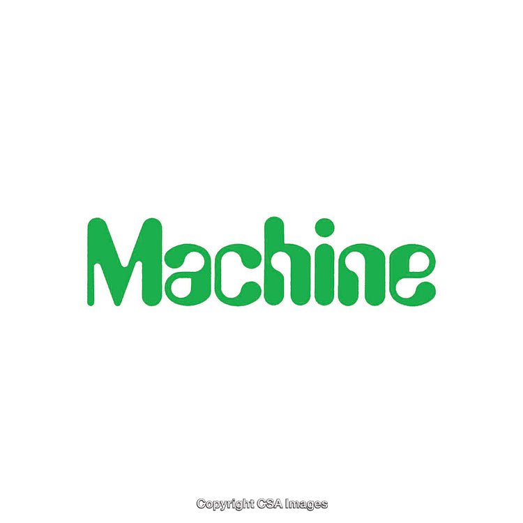 Green Text Displaying 'Machine' in a Modern Artistic Font Style