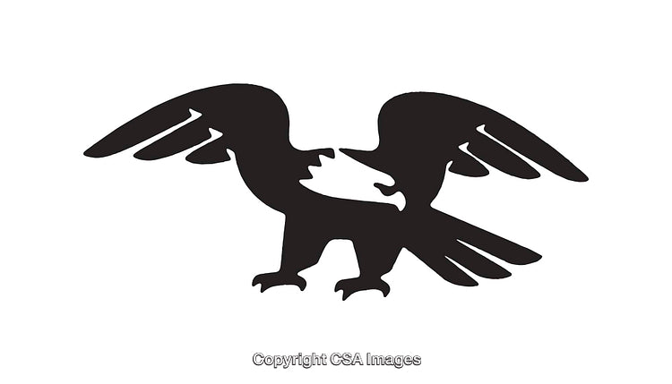 Black and White Silhouette of A Unique Symbolic Figure or Creature
