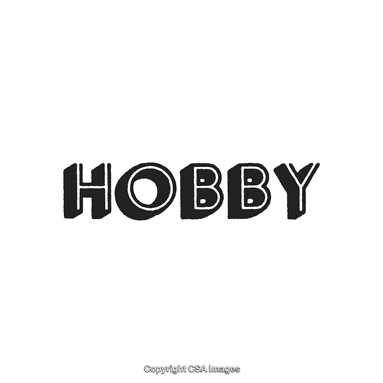 Bold Handwritten Text of 'Hobby' in Vintage Artistic Style