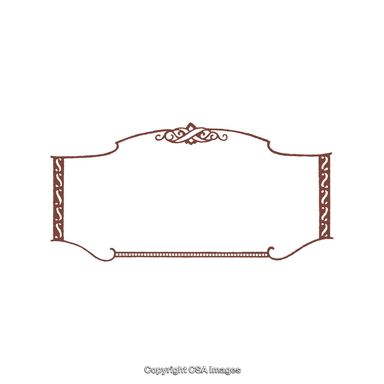 Elegant Ornamental Frame with Decorative Accents for Invitations or Designs