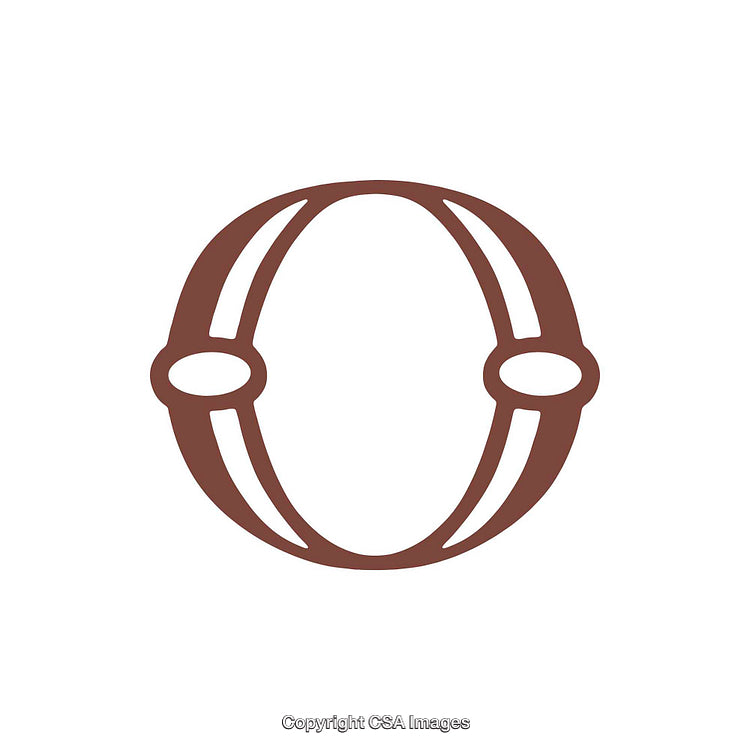 Minimalistic Illustration Depicting the Letter O in Brown Design