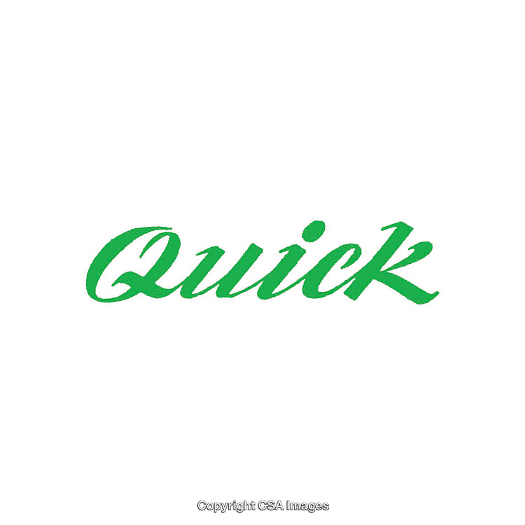 Green Calligraphy Text on White Background Highlighting Speed and Simplicity