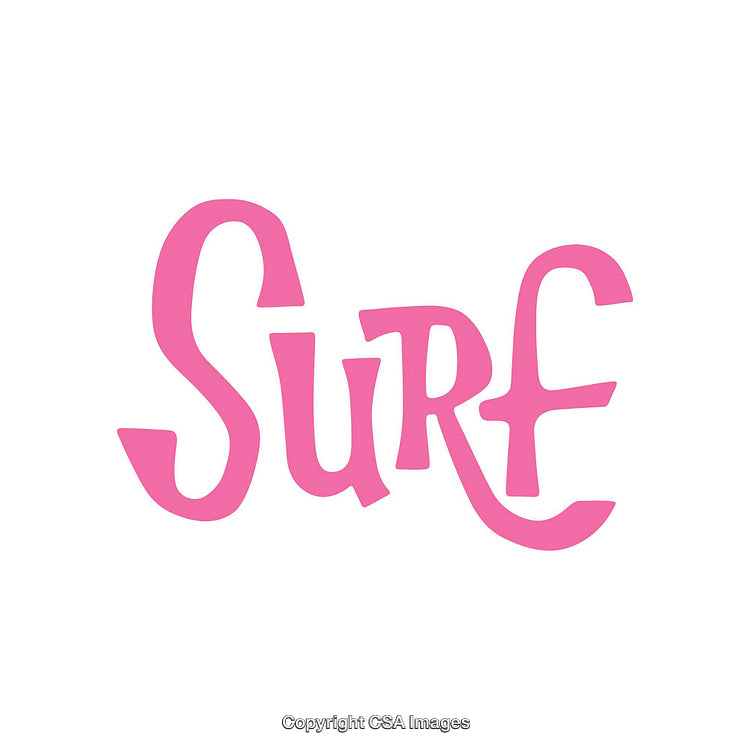 Stylish Pink Surf Text on a White Background for Vibrant Designs