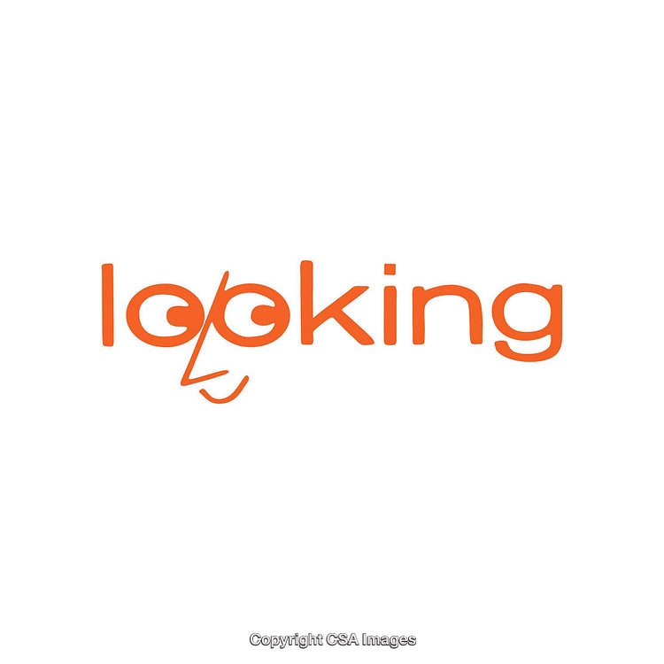Creative Typographic Logo Design with a Face Motif in Orange Text