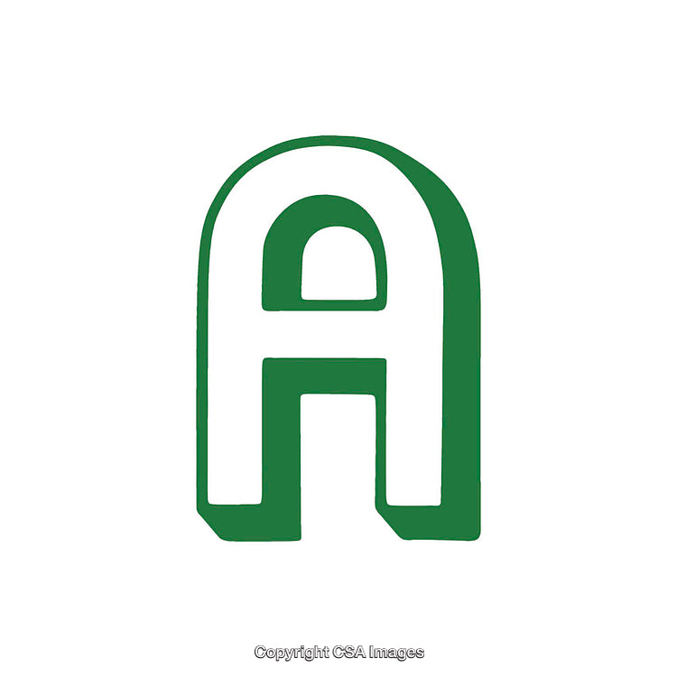 Bold Green Letter A in a Simplistic Design