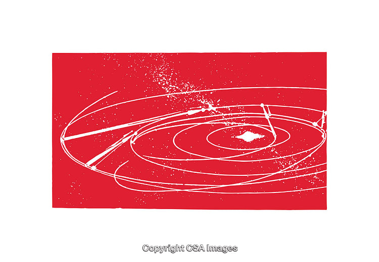 Abstract Red Background with Dynamic White Line Patterns