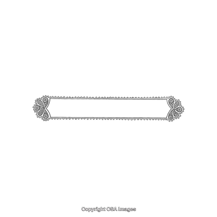 Ornate Border Design with Intricate Patterns and Leaf Motifs on White Background