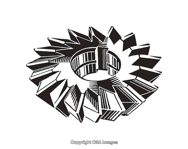 Abstract Black and White Geometric Line Art Design Illustration