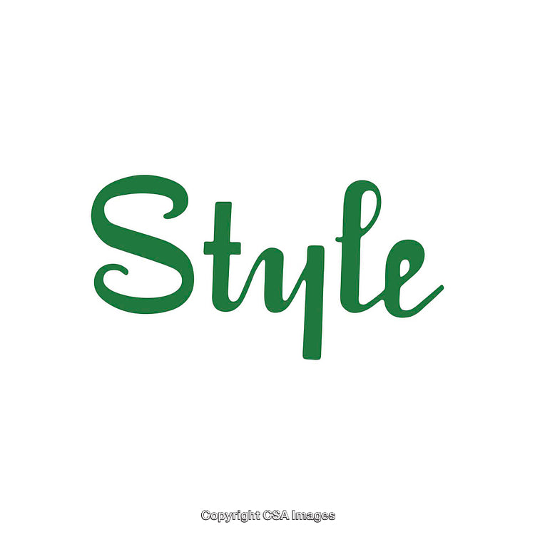 Green Stylish Typography Text Design with Minimalist Look on White Background