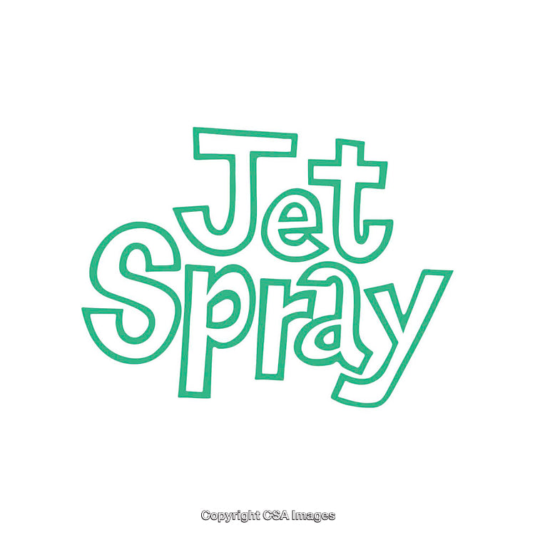 Playful Green Jet Spray Lettering Design Featuring Unique Font Style